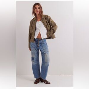 We the Free Moxie Barrel Jeans- truest blue